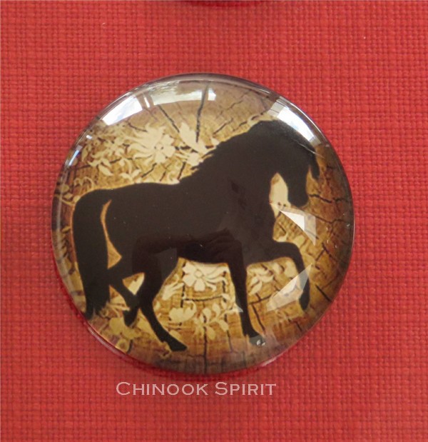 Aimant magnet cheval marron chinook spirit
