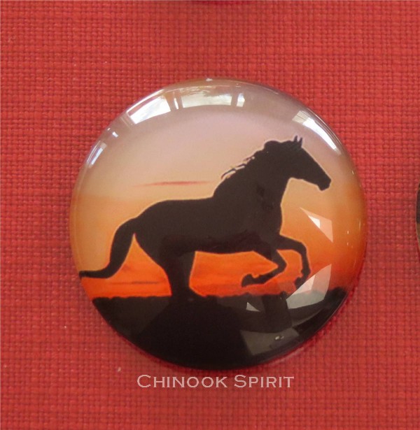 Aimant magnet cheval orange chinook spirit