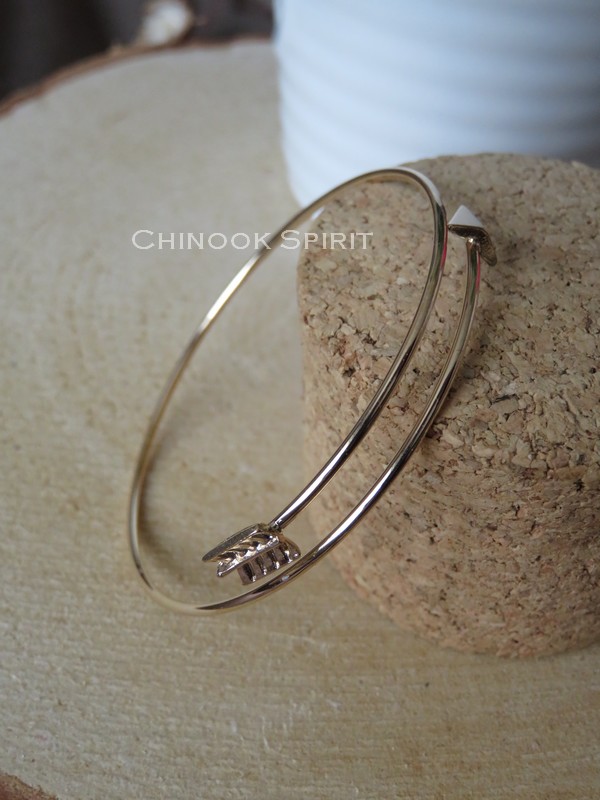 bracelet fleche dore indien chinook spirit