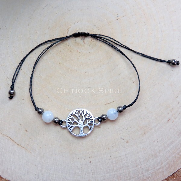 Bracelet arbre de vie pierre de lune chinook spirit 5021