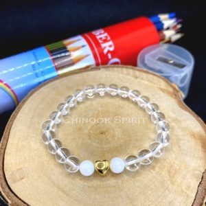Bracelet enfant pierres naturelles Cristal de roche Chinook Spirit 4849