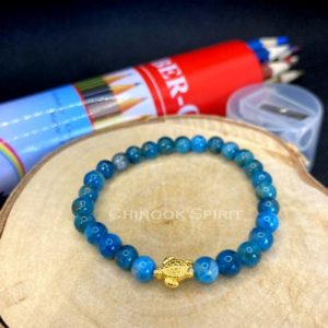 Bracelet enfant pierres naturelles apatite Chinook Spirit 4844
