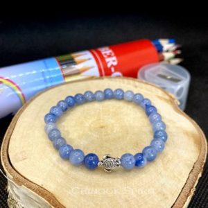 Bracelet enfant pierres naturelles aventurine bleue Chinook Spirit 4840