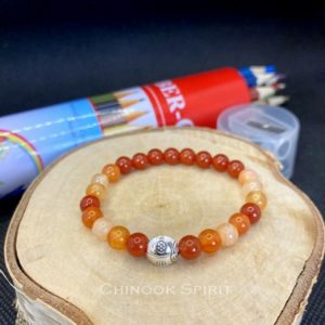 Bracelet enfant pierres naturelles cornaline Chinook Spirit 4838