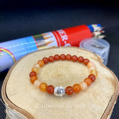 Bracelet enfant pierres naturelles cornaline Chinook Spirit 4838